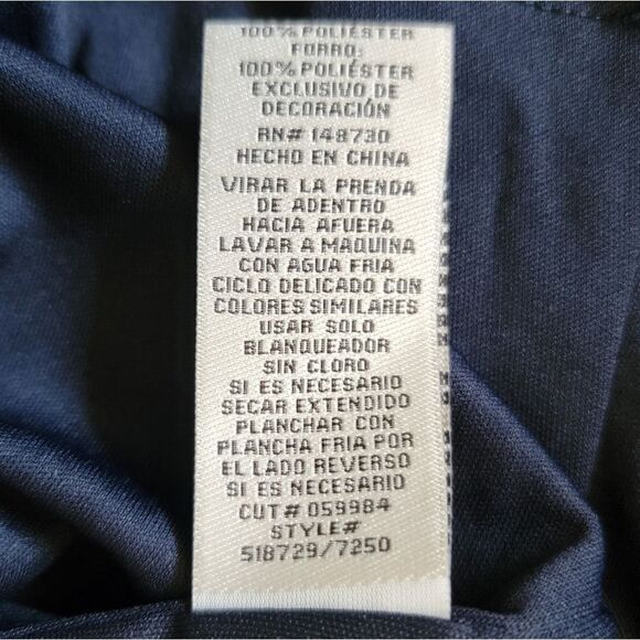 Beige by ECI Embroidered Tulle Illusion Midi Dress in Black Navy - Picture 12 of 13